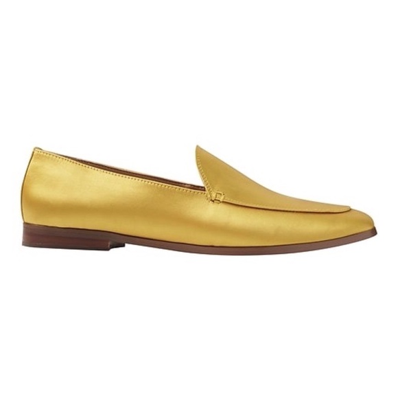 Banana Republic Yellow Gold Satin Demi Loafer 7.5 - Picture 3 of 12